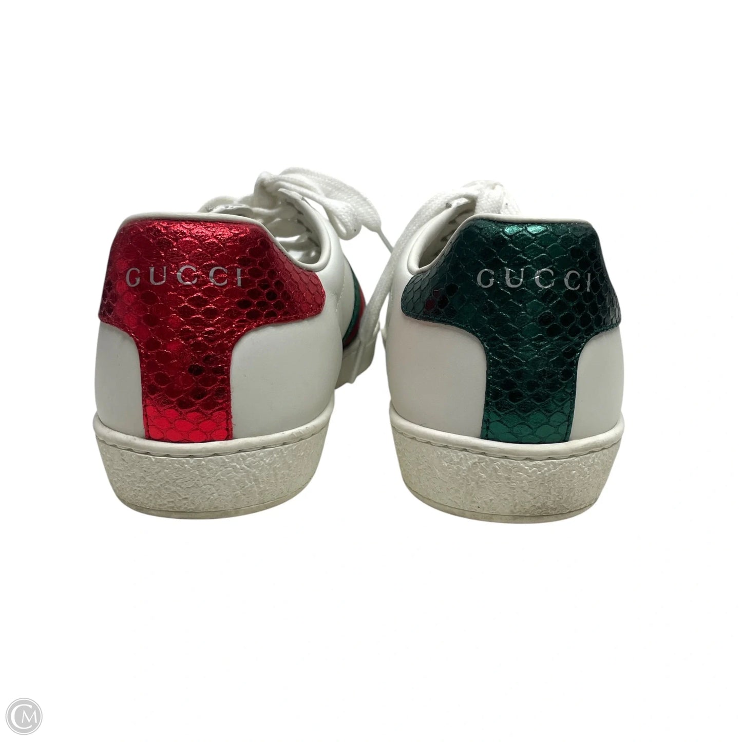 Shoes Luxury Designer By Gucci In White, Size: 6.5
