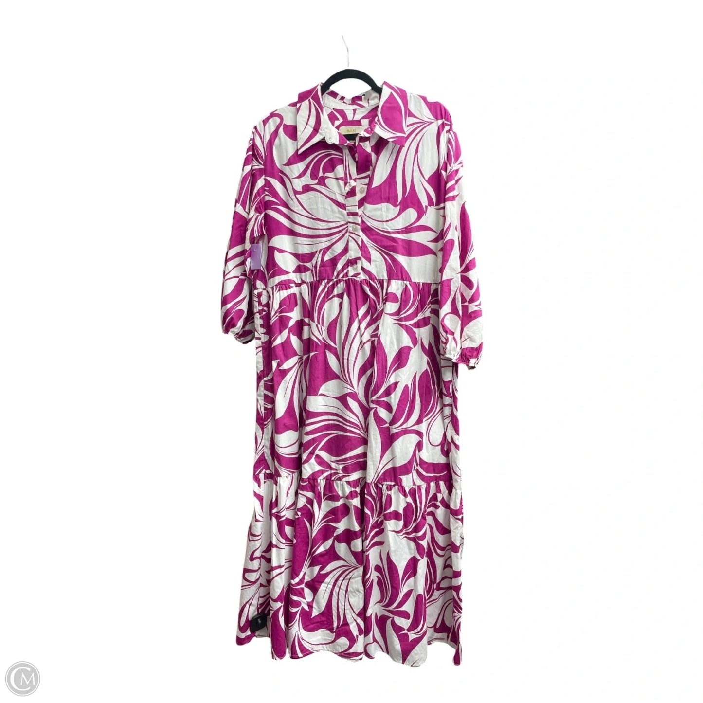 Dress Casual Maxi By Maeve In Pink & White, Size: M