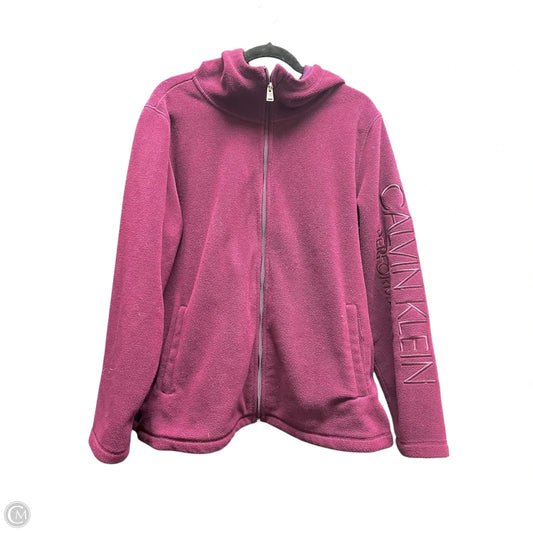 Jacket Fleece By Calvin Klein In Maroon, Size: 2x