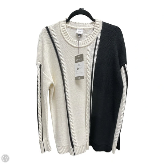 Sweater By Cabi In Black & Cream, Size: S