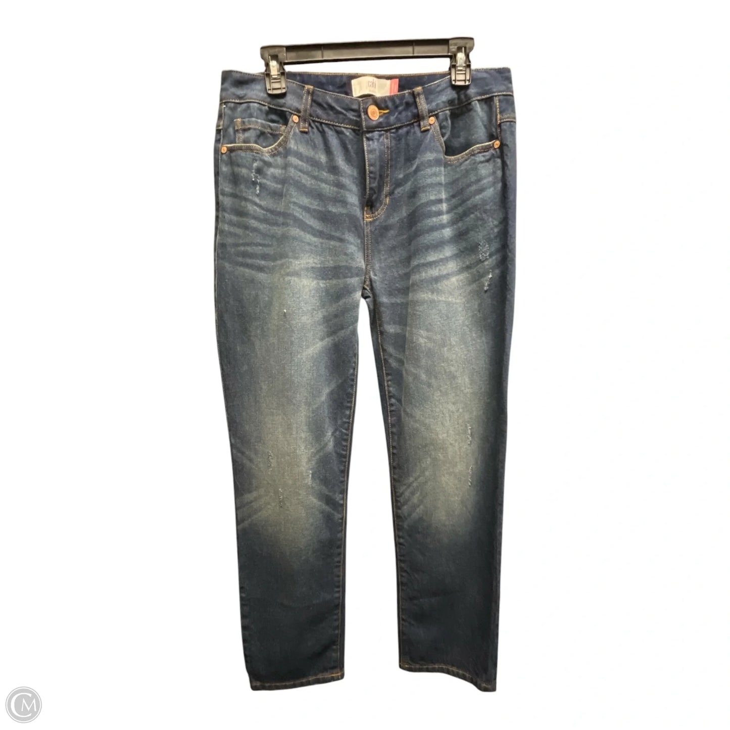 Jeans Straight By Cabi In Blue Denim, Size: 8