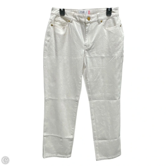 Jeans Cropped By Cabi In Cream, Size: 6