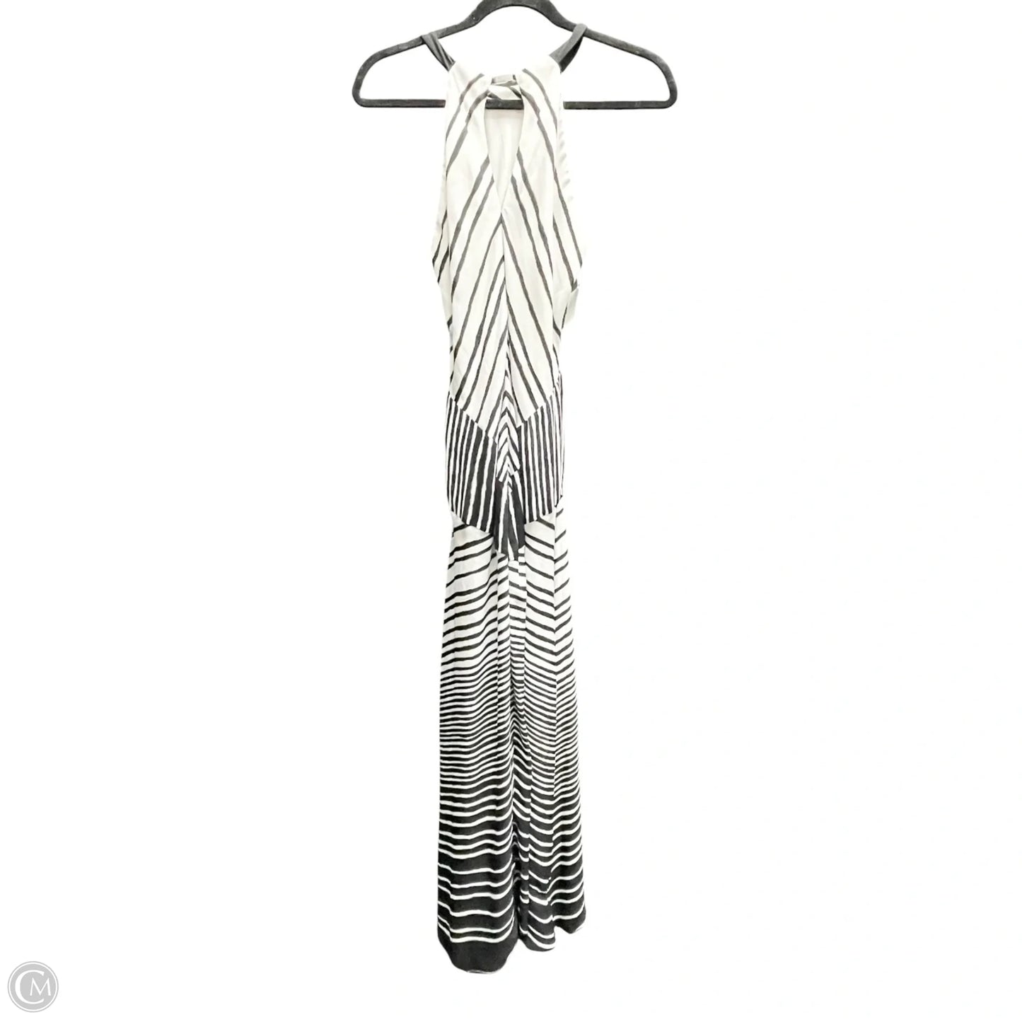 Dress Casual Midi By Halston Heritage In Black & White, Size: 8