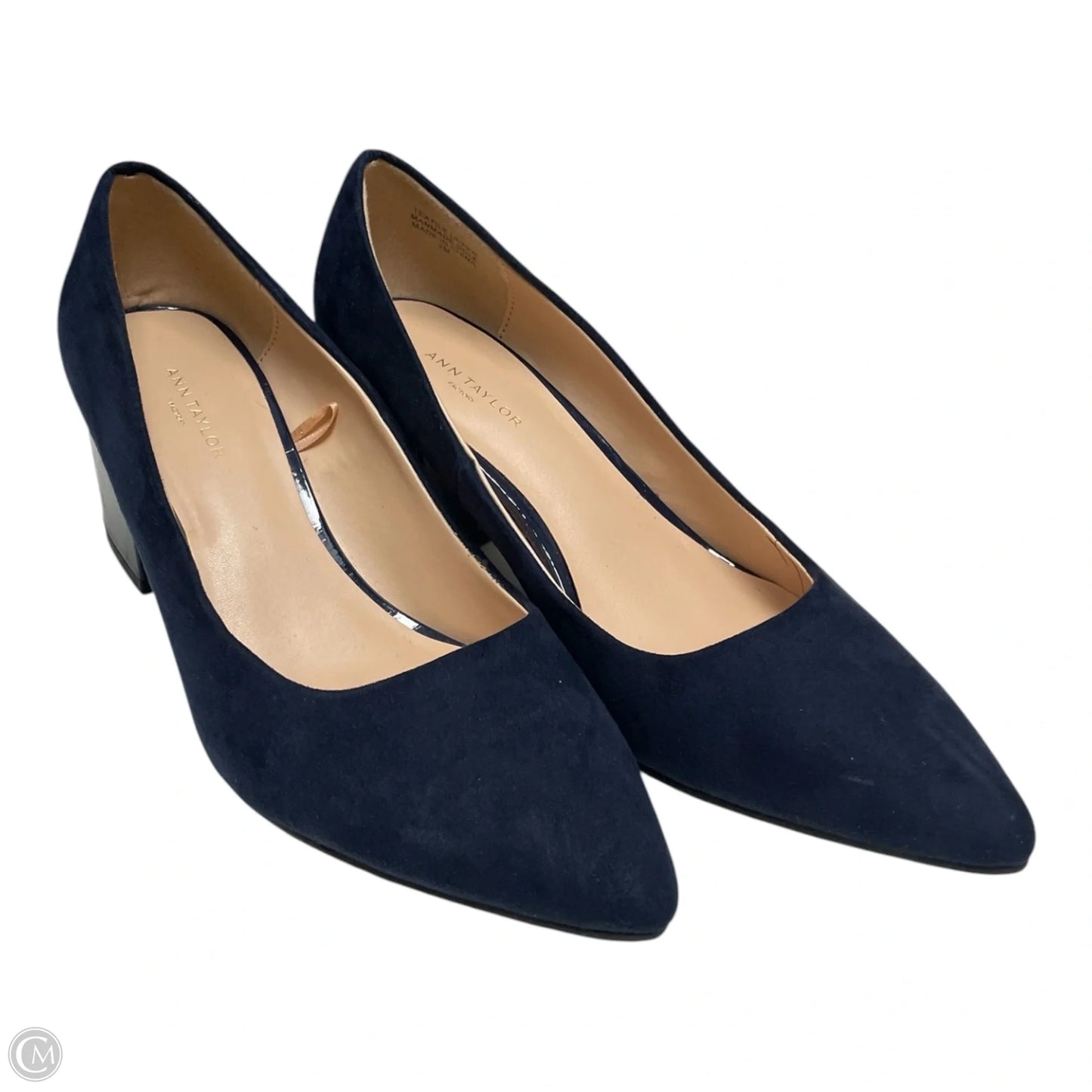 Shoes Heels Block By Ann Taylor In Navy, Size: 7