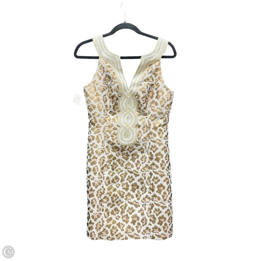 Dress Party Short By Lilly Pulitzer In Gold & Tan, Size: 2