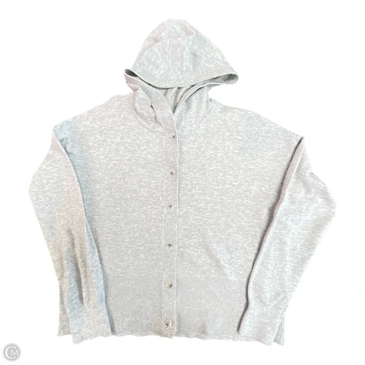 Sweater Cardigan By Loft In Grey, Size: M