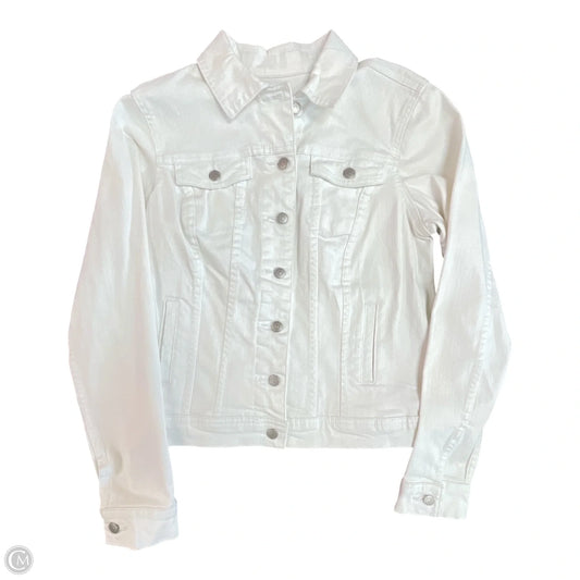 Jacket Denim By Bass In White, Size: S