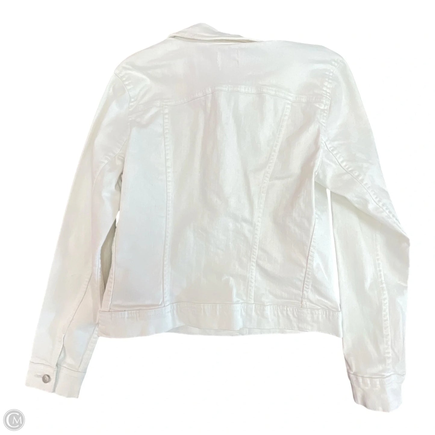 Jacket Denim By Bass In White, Size: S