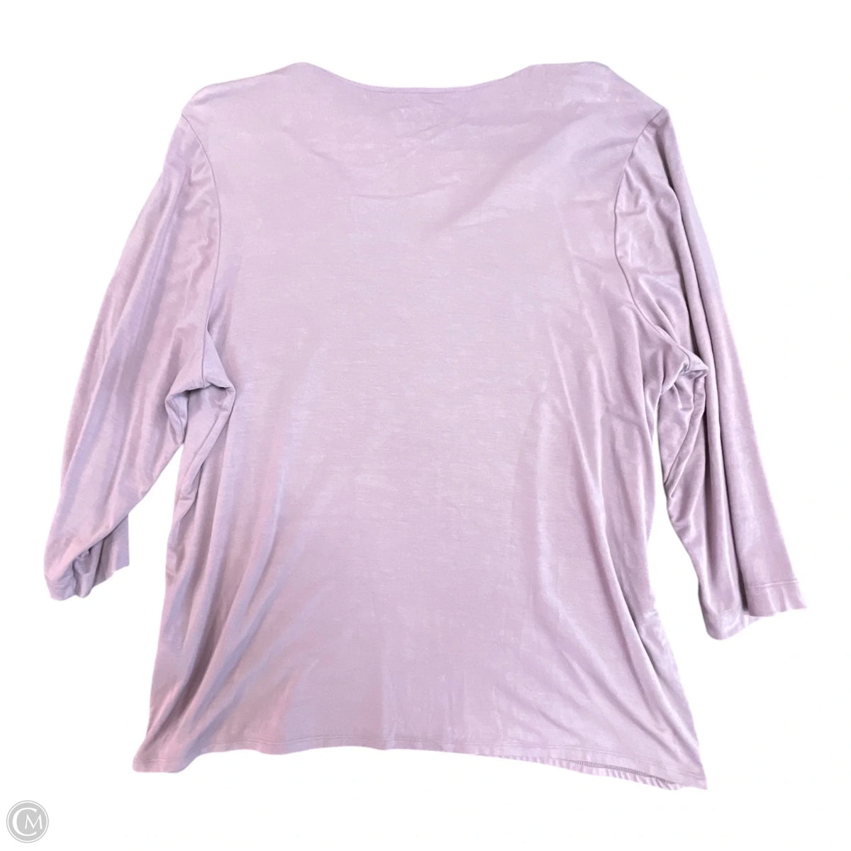 Top 3/4 Sleeve Basic By Chicos In Mauve, Size: Xl
