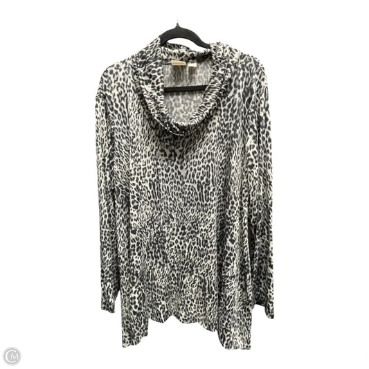 Top Long Sleeve By Chicos In Animal Print, Size: Xl