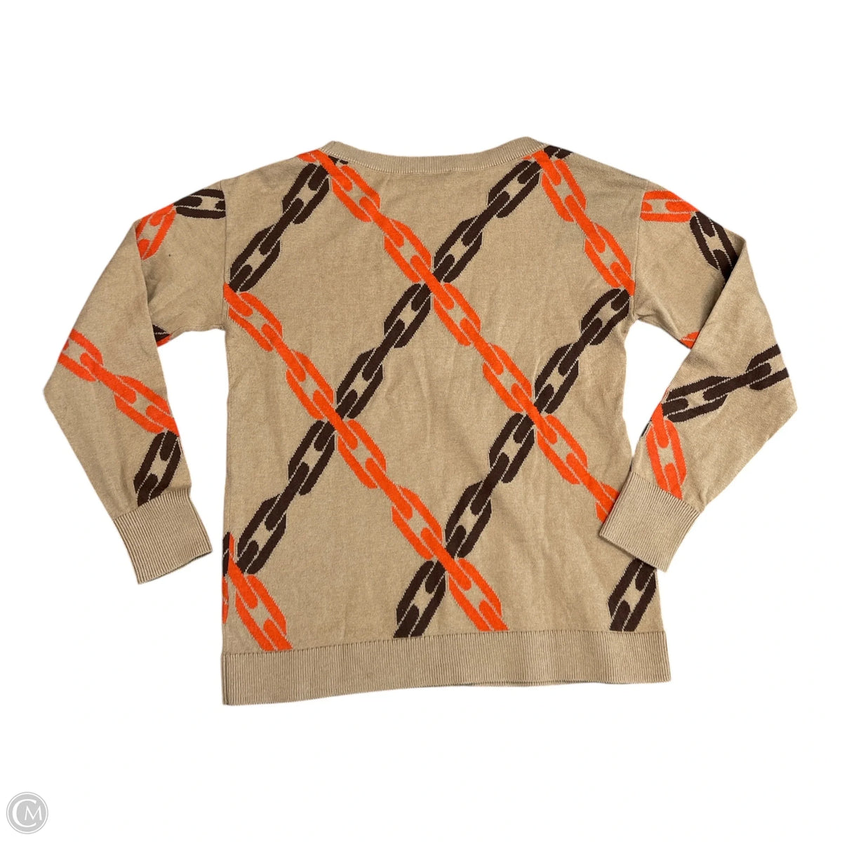 Sweater By Talbots In Orange & Tan, Size: Xs