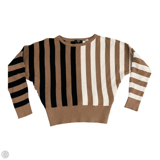 Sweater By Tahari In Tan & White, Size: Xs