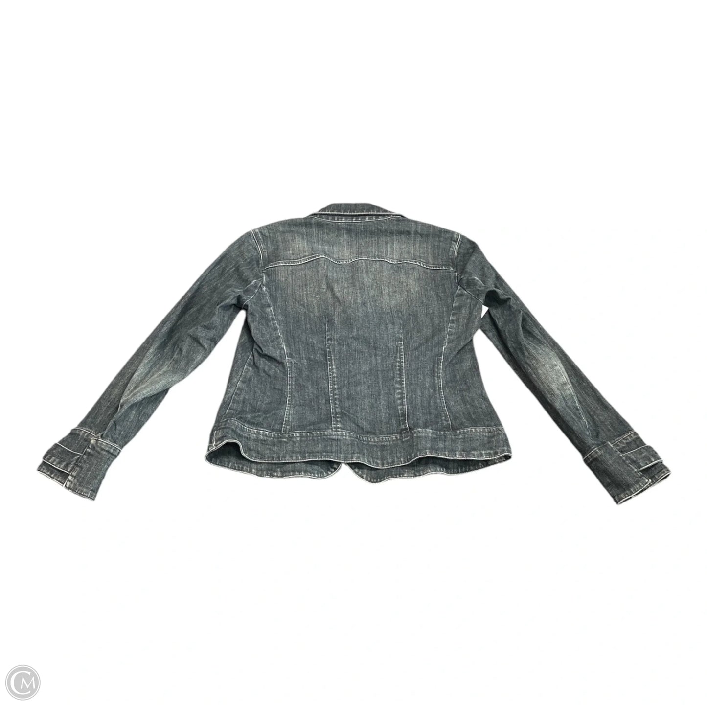 Jacket Denim By Talbots In Black Denim, Size: 8