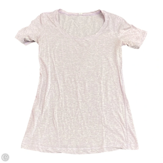 Top Short Sleeve By Lululemon In Mauve, Size: S