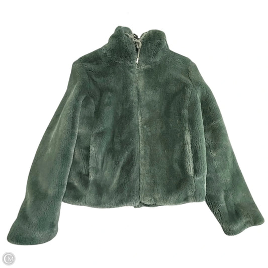 Jacket Faux Fur & Sherpa By Carolina Belle In Green, Size: S