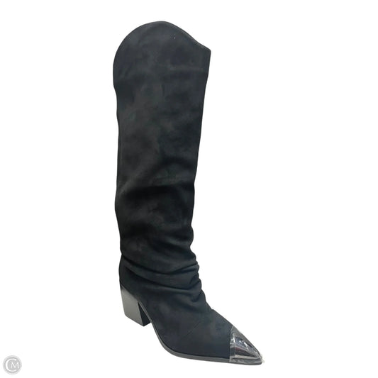 Boots Knee Heels By Clothes Mentor In Black, Size: 7