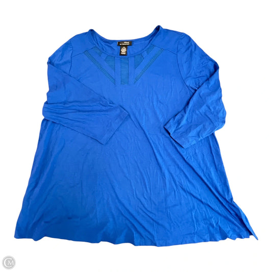 Top 3/4 Sleeve By Catherines In Blue, Size: Xl