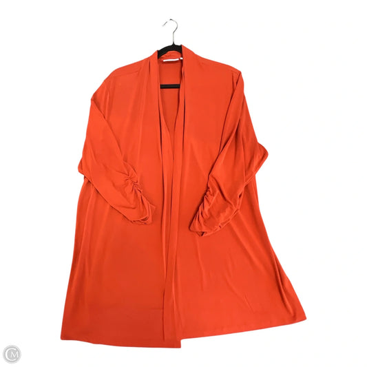 Cardigan By Susan Graver In Orange, Size: Xl