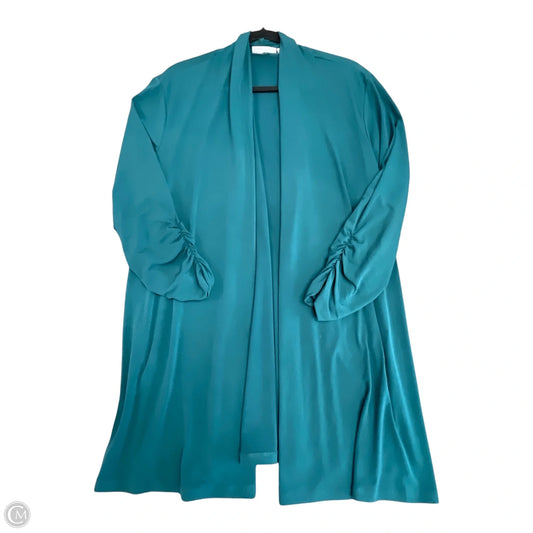 Cardigan By Susan Graver In Teal, Size: Xl