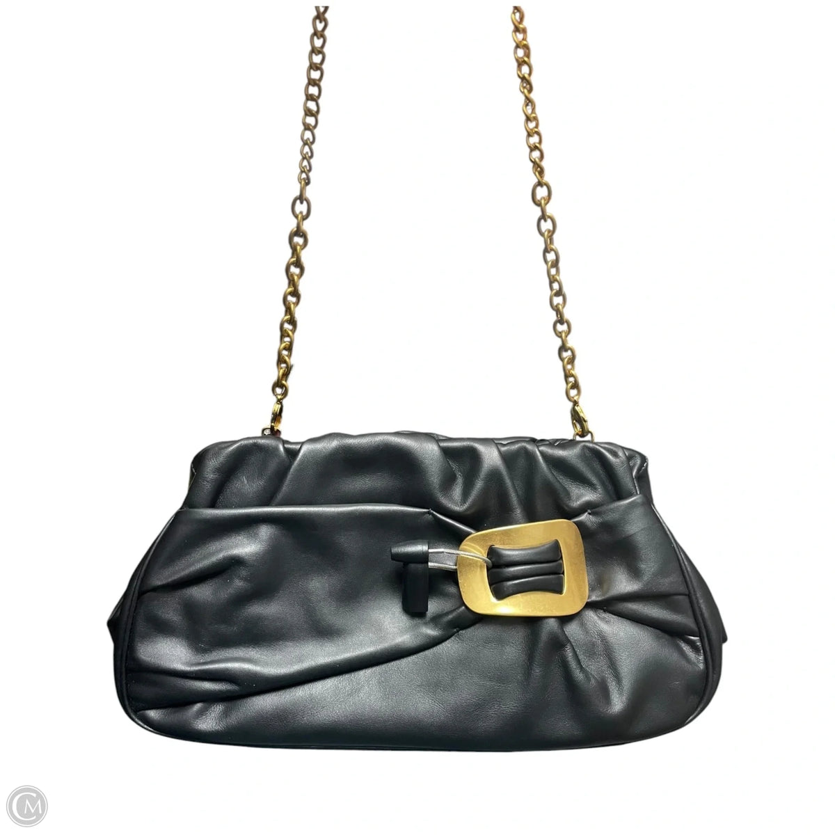 Handbag Leather By Donna Karan, Size: Medium