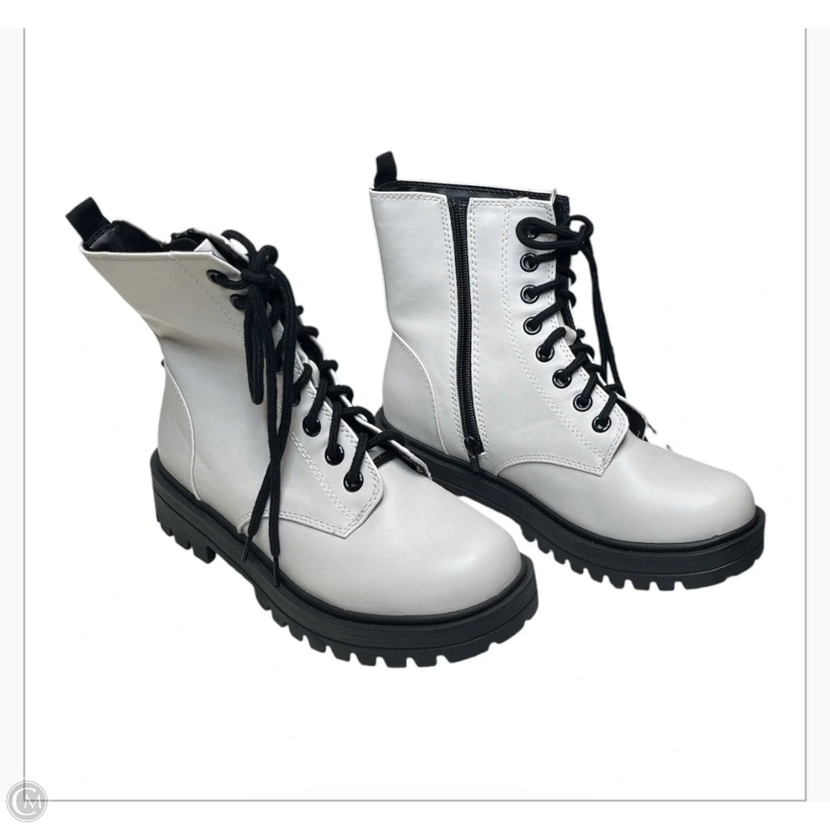 Boots Combat By Clothes Mentor In White, Size: 9