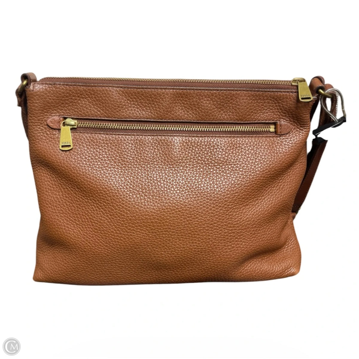 Crossbody Leather By Fossil, Size: Medium