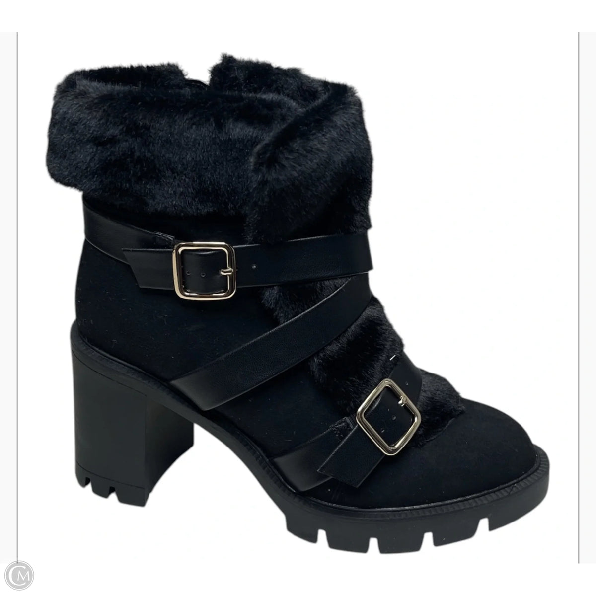 Boots Ankle Heels By Inc In Black, Size: 9