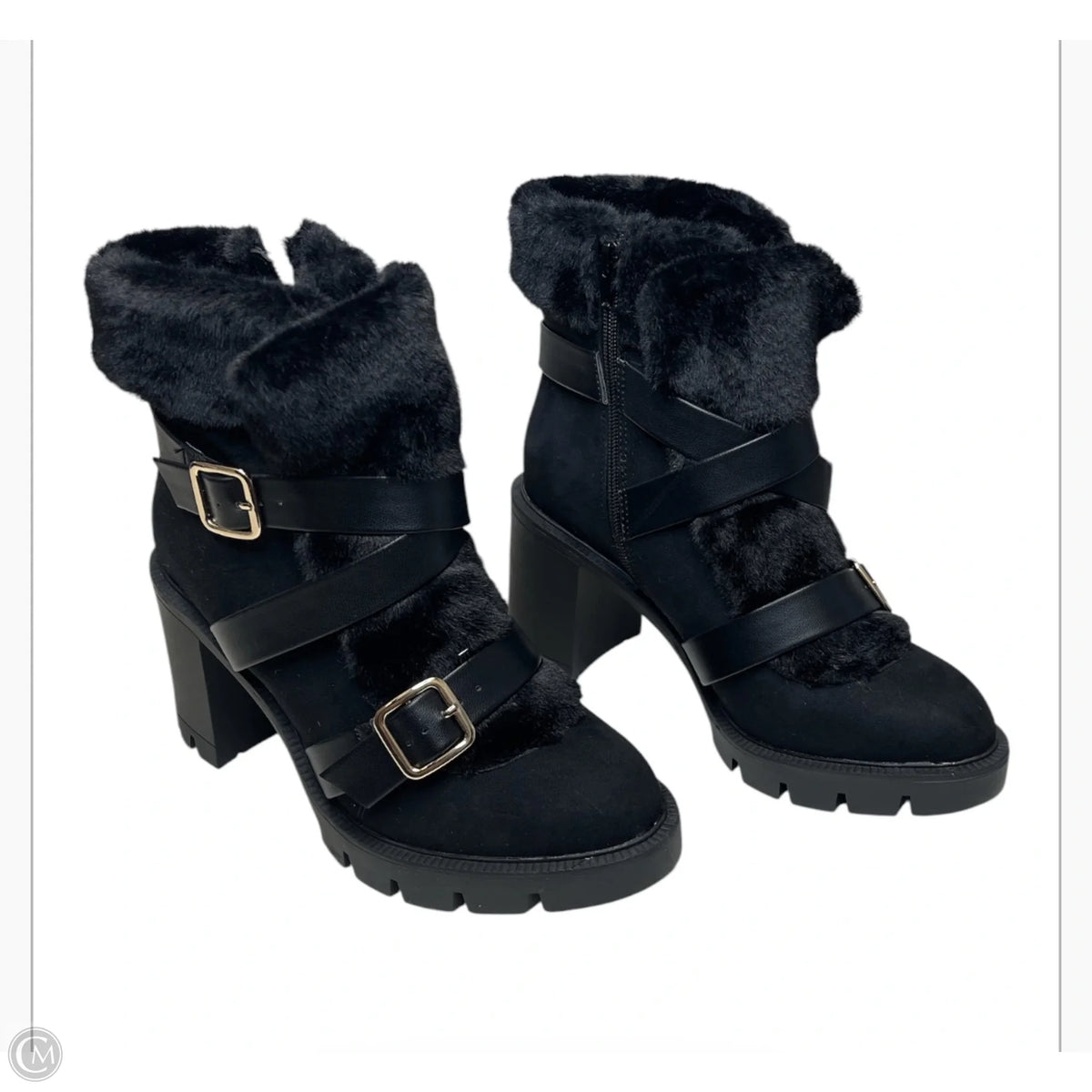 Boots Ankle Heels By Inc In Black, Size: 9