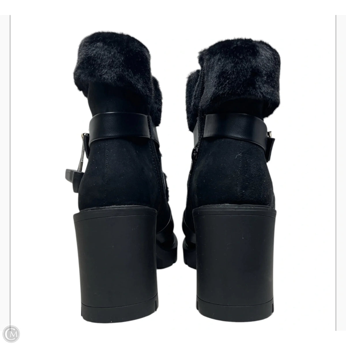 Boots Ankle Heels By Inc In Black, Size: 9