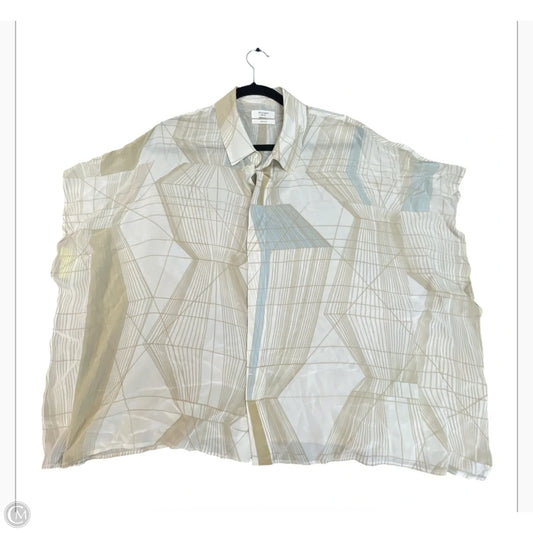 Top Short Sleeve By Cma In Tan & White, Size: S