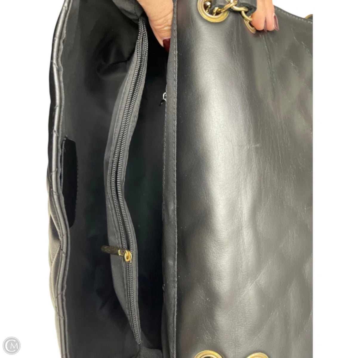 Handbag Leather By Clothes Mentor, Size: Large