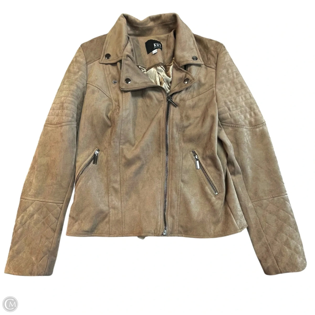 Jacket Moto By Kut In Tan, Size: M