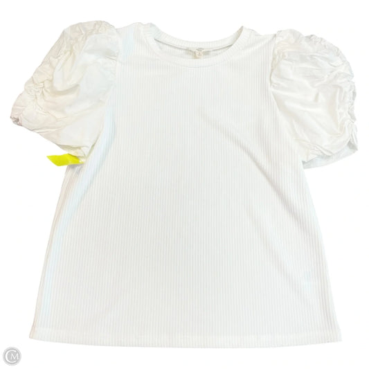 Top Short Sleeve By Entro In Ivory, Size: S