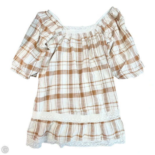 Dress Casual Short By MERRITT In Plaid Pattern, Size: 2x