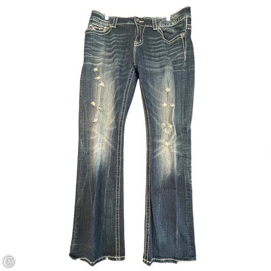 Jeans Boot Cut By Miss Me In Blue Denim, Size: 14
