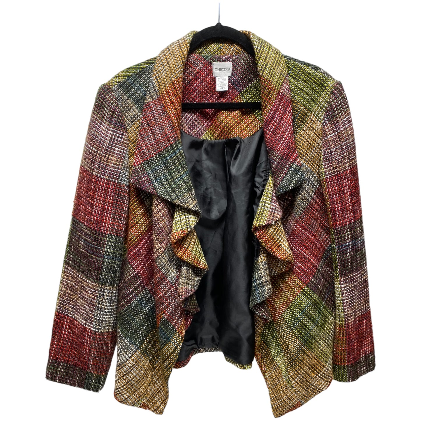 Jacket Other By Chicos In Multi-colored, Size: L