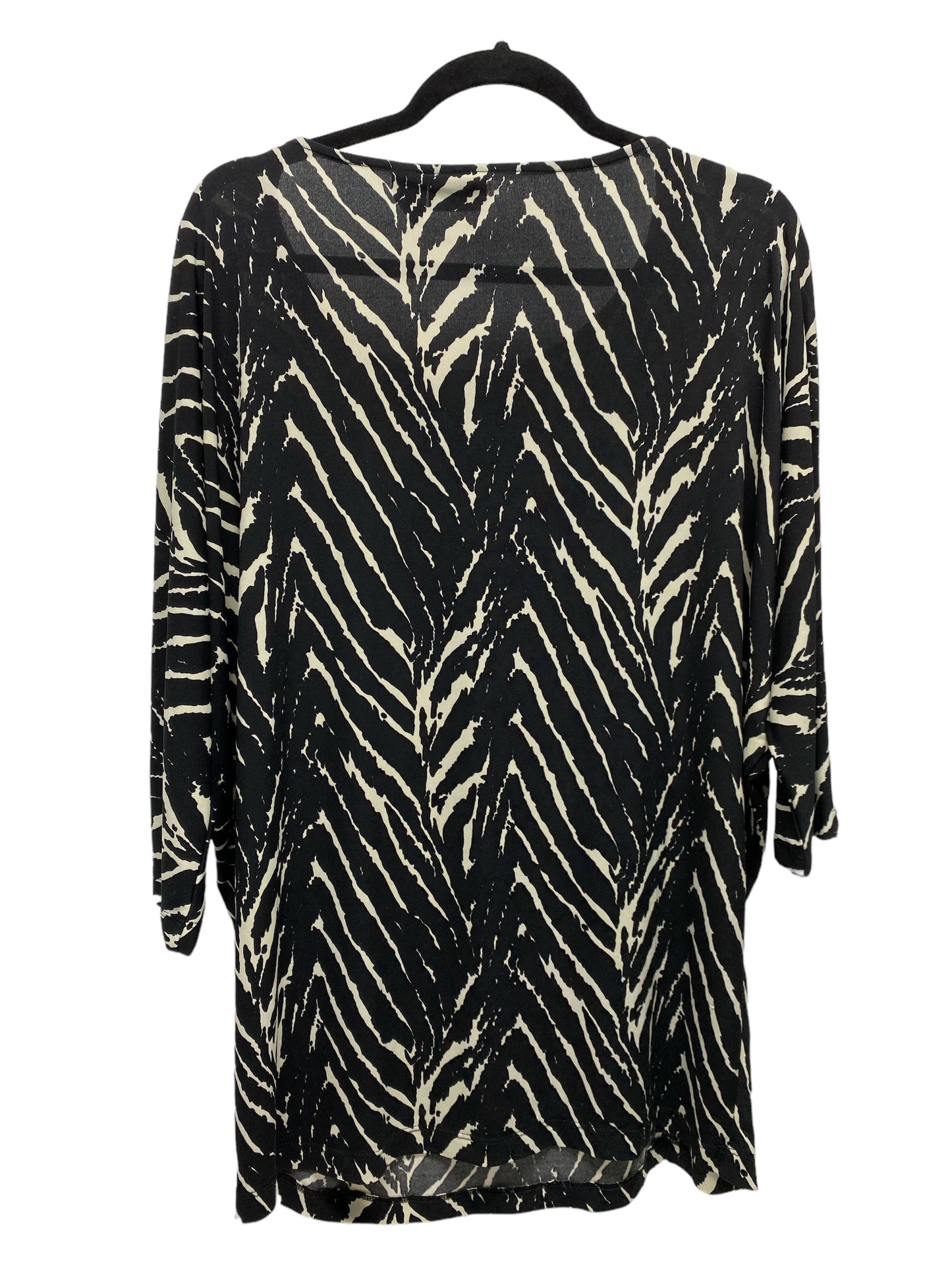 Zebra Print Top 3/4 Sleeve Chicos, Size L