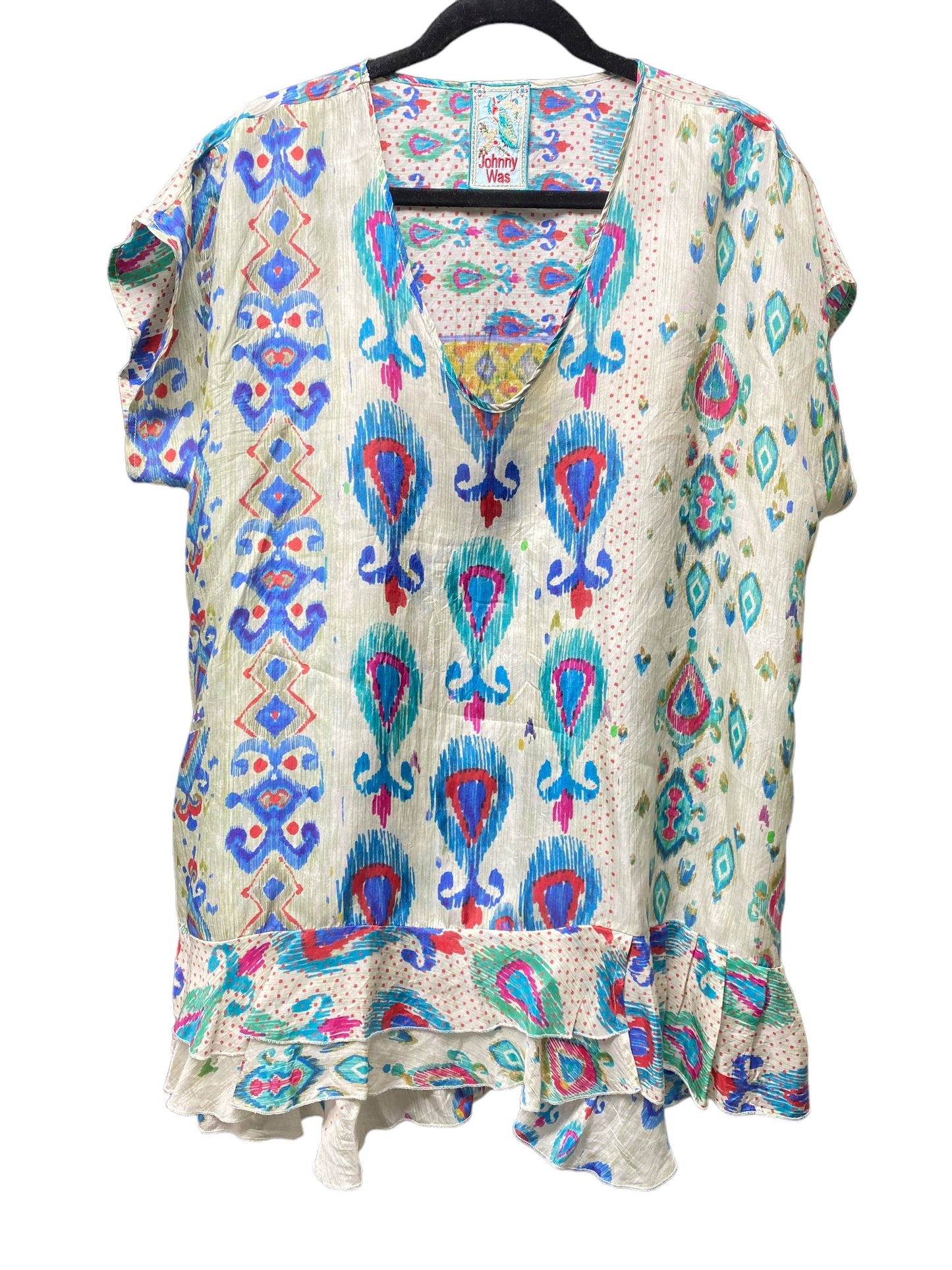 Tunic Designer By Johnny Was In Paisley Print, Size: L