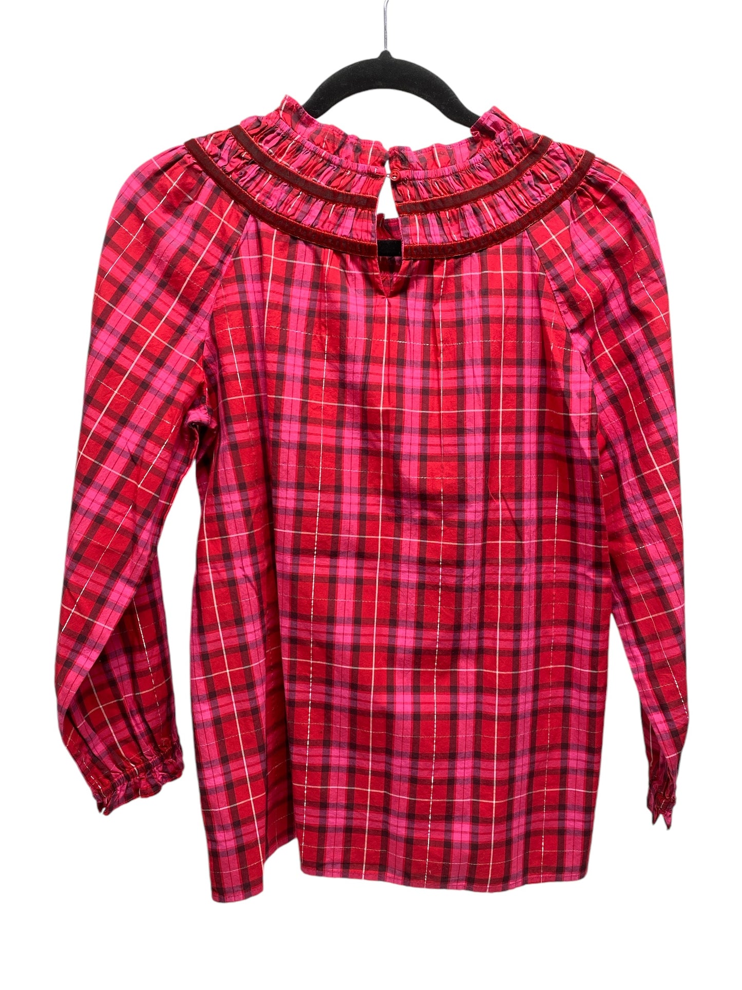 Top Long Sleeve By Talbots In Pink & Red, Size: Xs