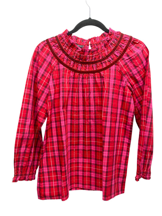 Top Long Sleeve By Talbots In Pink & Red, Size: Xs