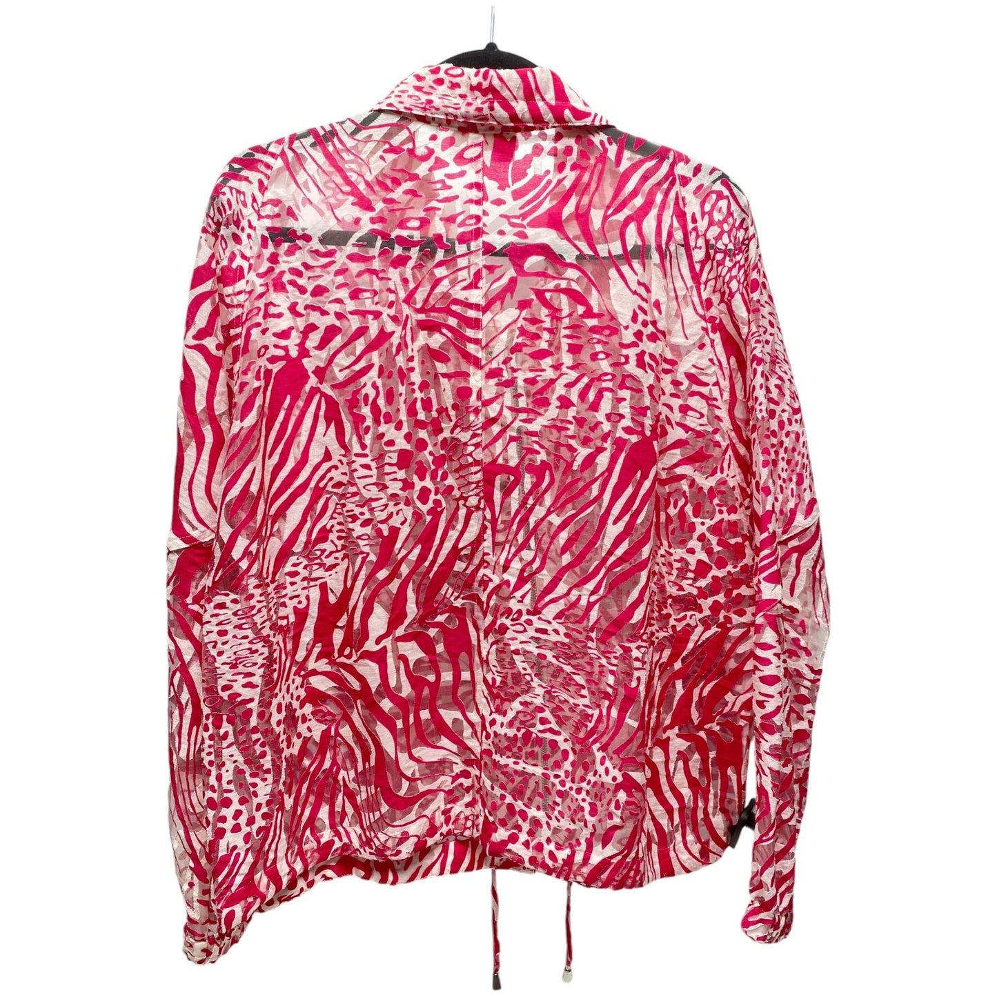 Jacket Other By Chicos In Pink & White, Size: L