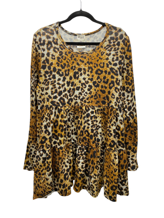 Tunic Long Sleeve By Vocal In Animal Print, Size: Xl