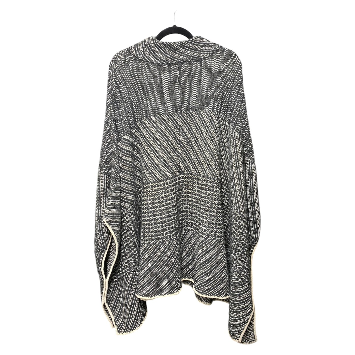 Poncho By Lane Bryant In Grey & White, Size: Xxxl