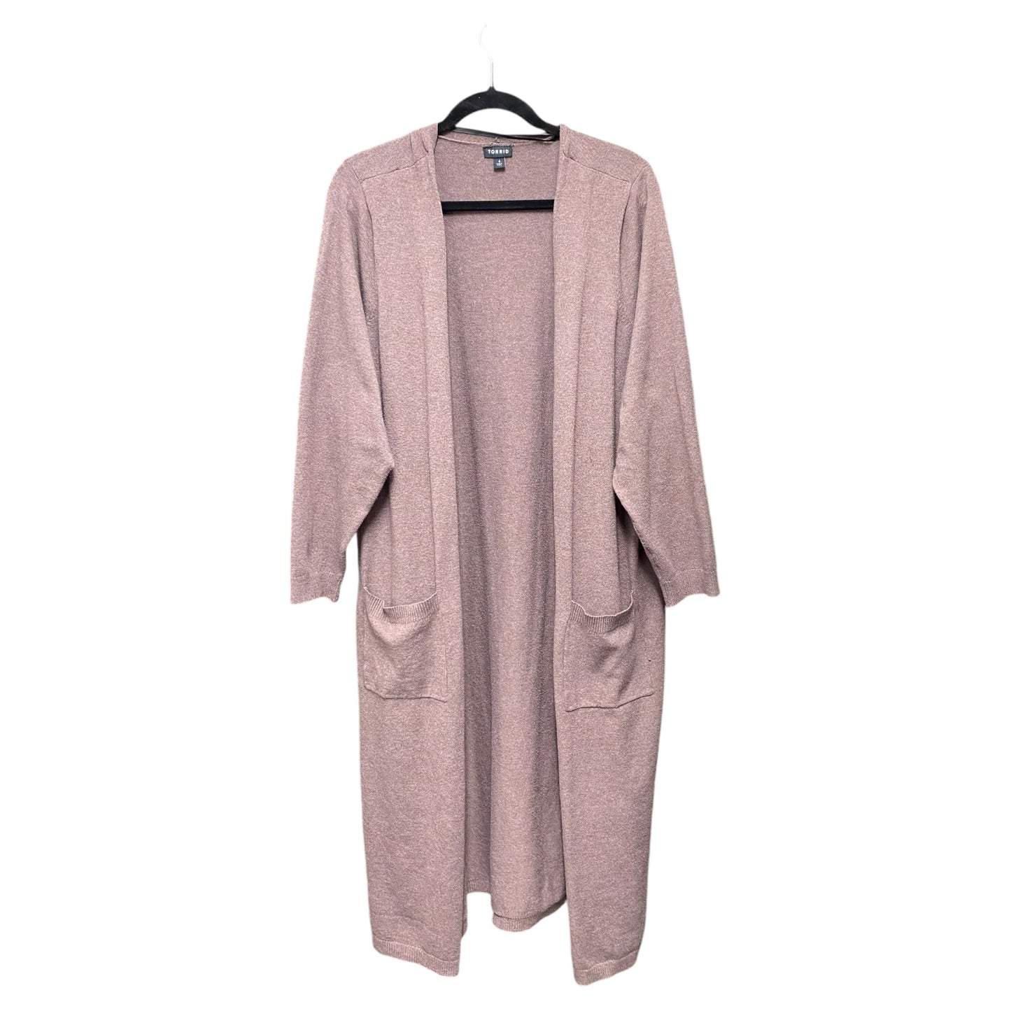 Sweater Cardigan By Torrid In Mauve, Size: 4x