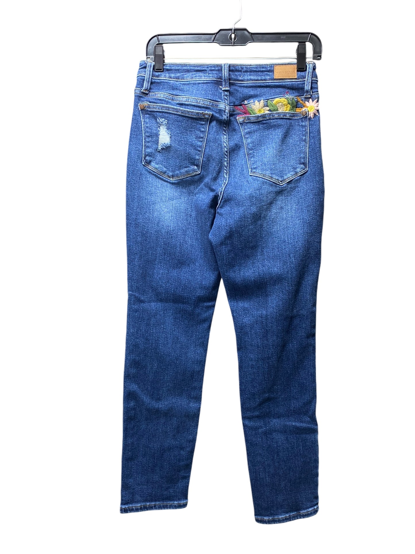 Jeans Straight By Judy Blue In Blue Denim, Size: 4