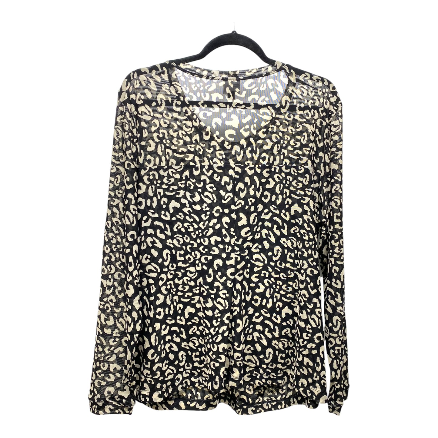 Top Long Sleeve By Cabi In Black & Tan, Size: Xl