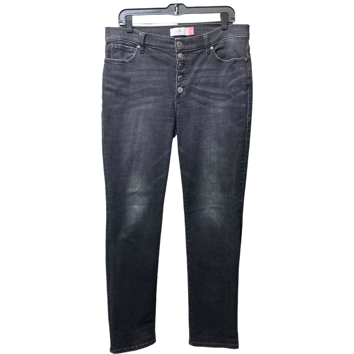 Jeans Straight By Cabi In Black Denim, Size: 12