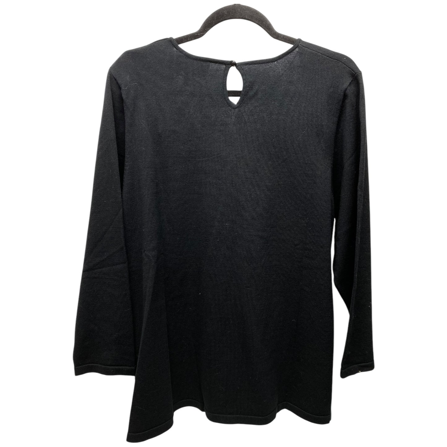 Sweater By Bob Mackie Qvc In Black, Size: L