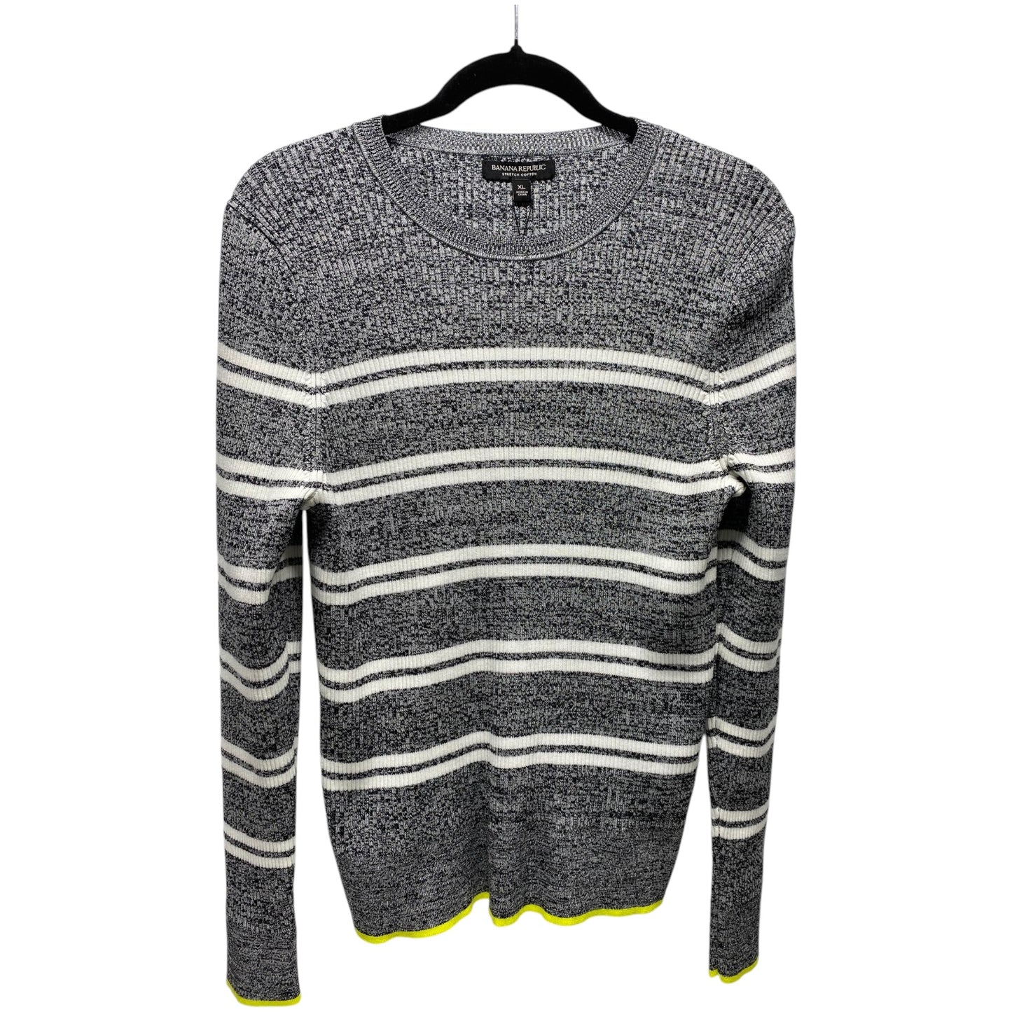 Sweater By Banana Republic In Grey & White, Size: L