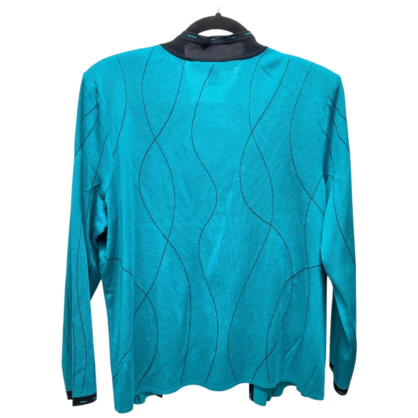 Sweater Cardigan By Ming Wang In Teal, Size: L